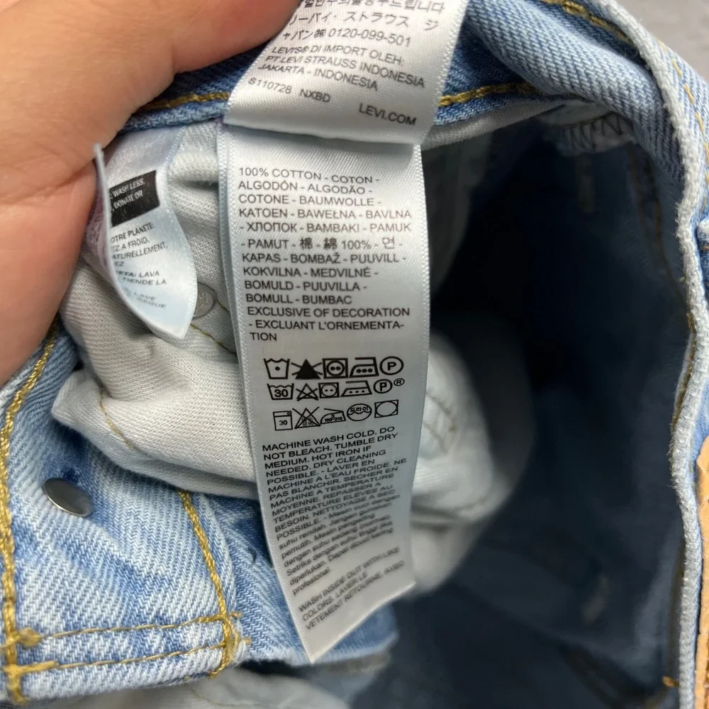 Levis 550 Relaxed Fit Light Wash Blue Denim Jeans Mens 32x30 100 Cotton